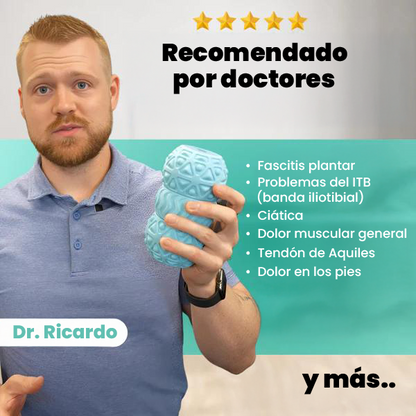 Rodillo de masaje vibratorio portátil